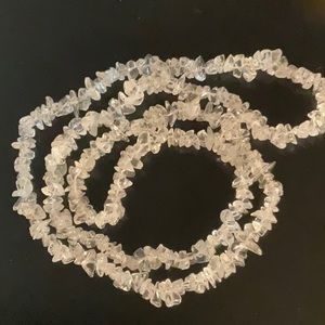 Healing Crystal Quartz Uncut Chip Gemstone Beaded Strand, Irregular Chips Beads.
